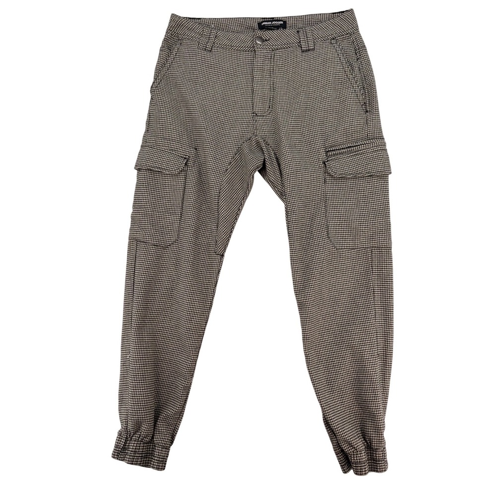 Cotton On Urban Jogger Cargo Pants Size 32 Black White‎ Houndstooth Casual